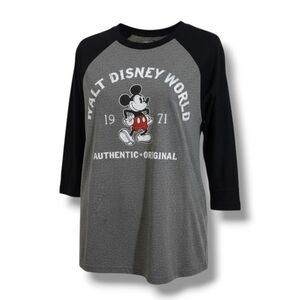 Disney Parks Adult Mickey Mouse “Walt Disney World 1971” Baseball Tee Size Small